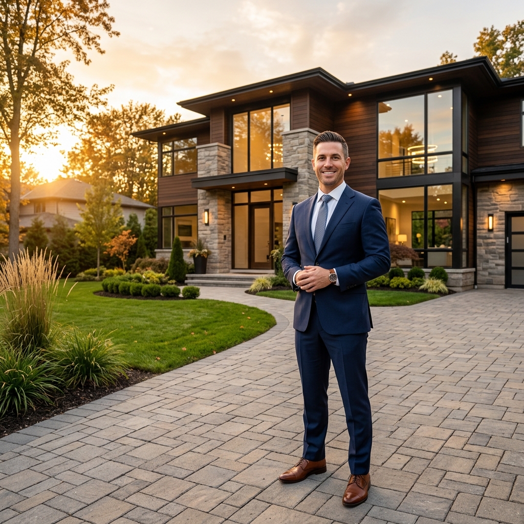 NovaKey Realty advisor at a luxury home